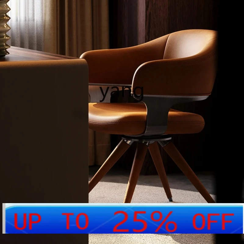 

LTT Luxury Villa Home Study Swivel Chair Italian Minimalist Rotating Study Chair