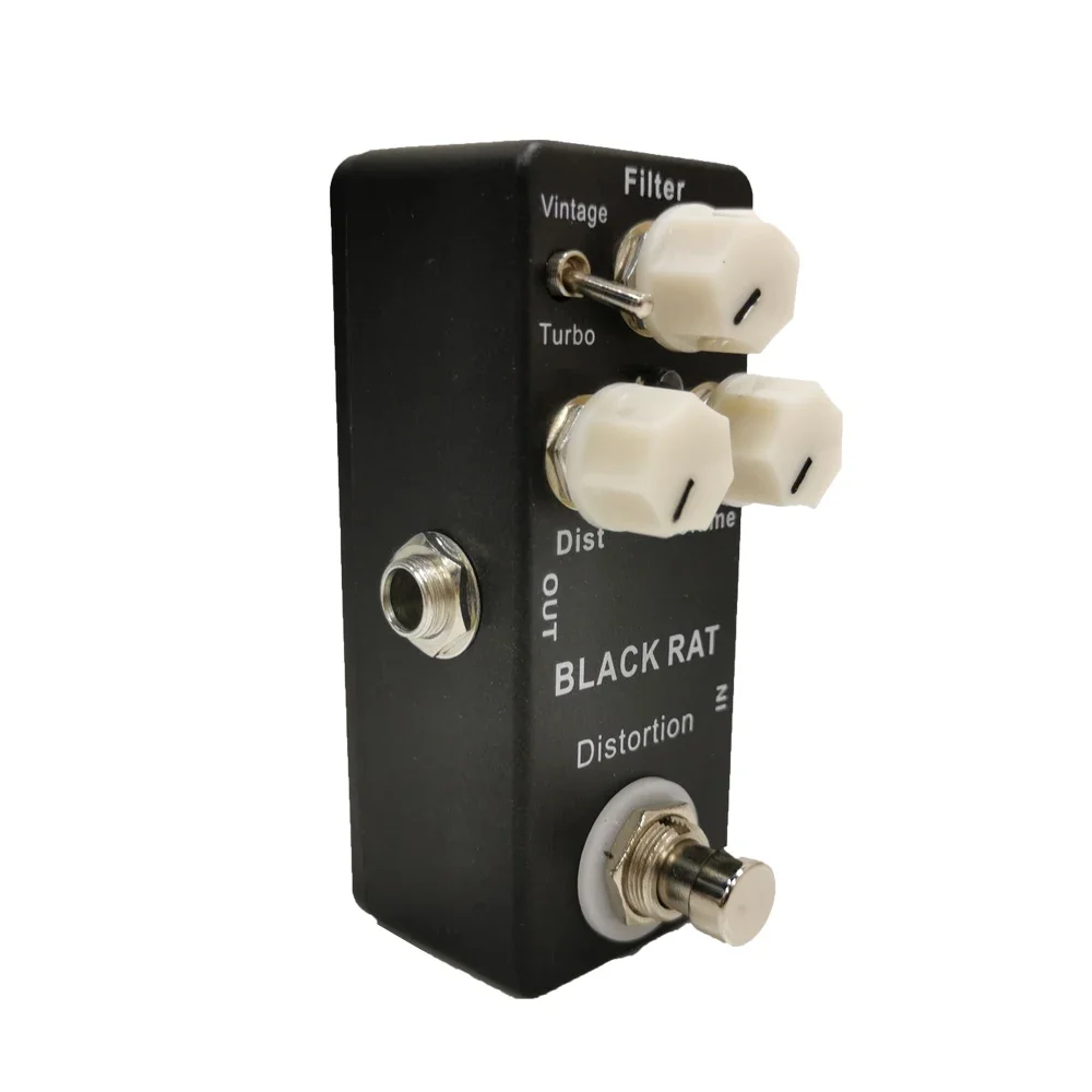 Mosky Black RAT Distortion Effect Pedal Classical Guitar Pedal True Bypass Guitar Parts Guitar Accessories