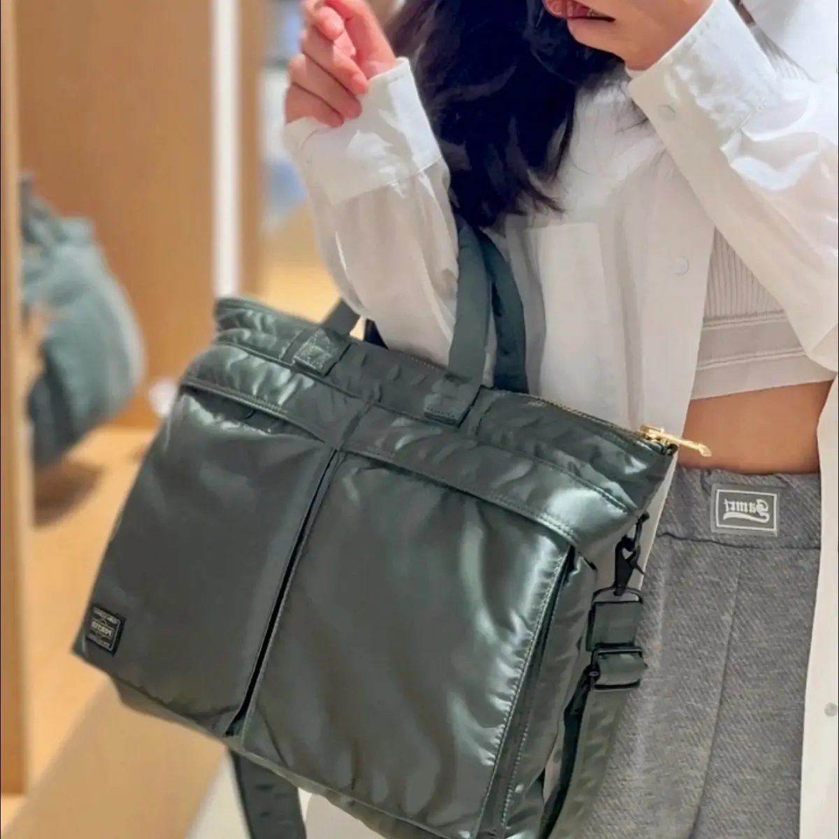 

Водонепроницаемая сумка через плечо — модная мужская нейлоновая повседневная сумка через плечо — короткая ручная сумка для велосипеда