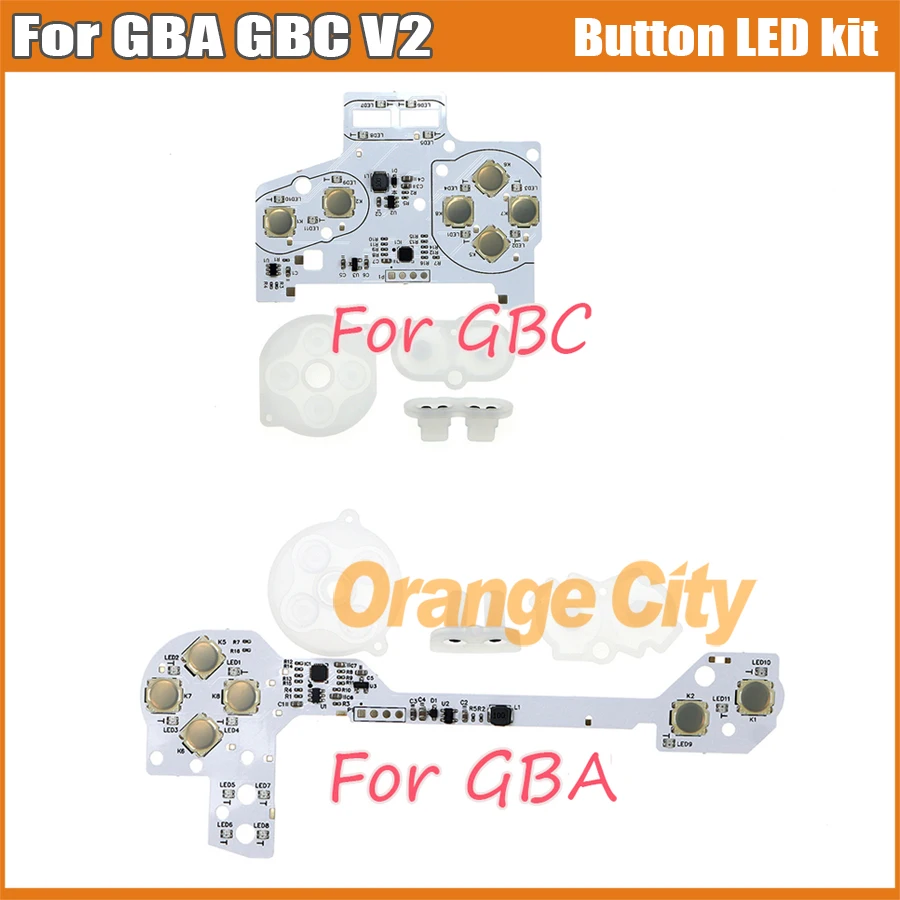 1Set For GBC V2 For GBA V2 Button LED Kit For GBA/ GBC V2.0 Button Pad Light LED Custom Color Matching Button Mod Kit