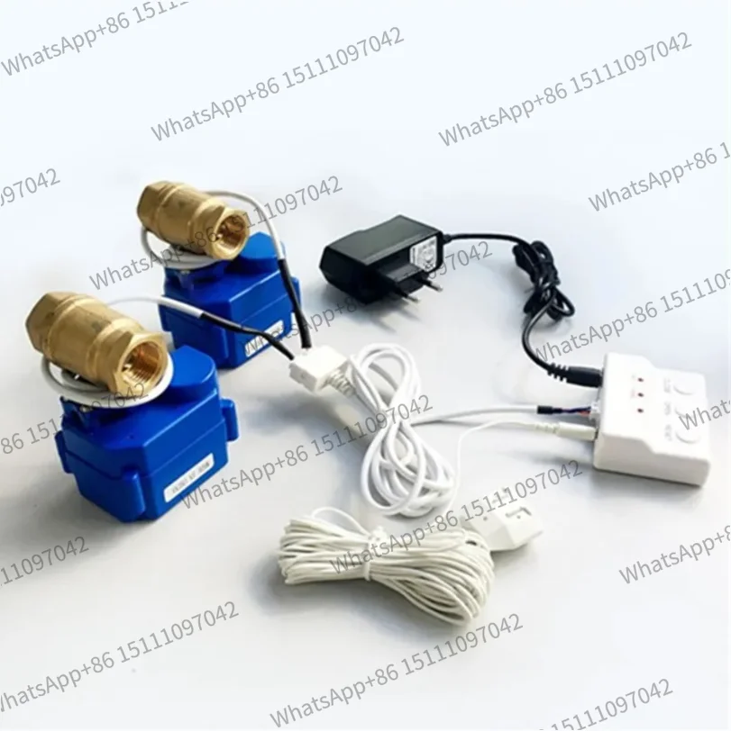 Water Leakage Detection Home Security Alarm System with EU Power Plug Automatically Shut Off Valve