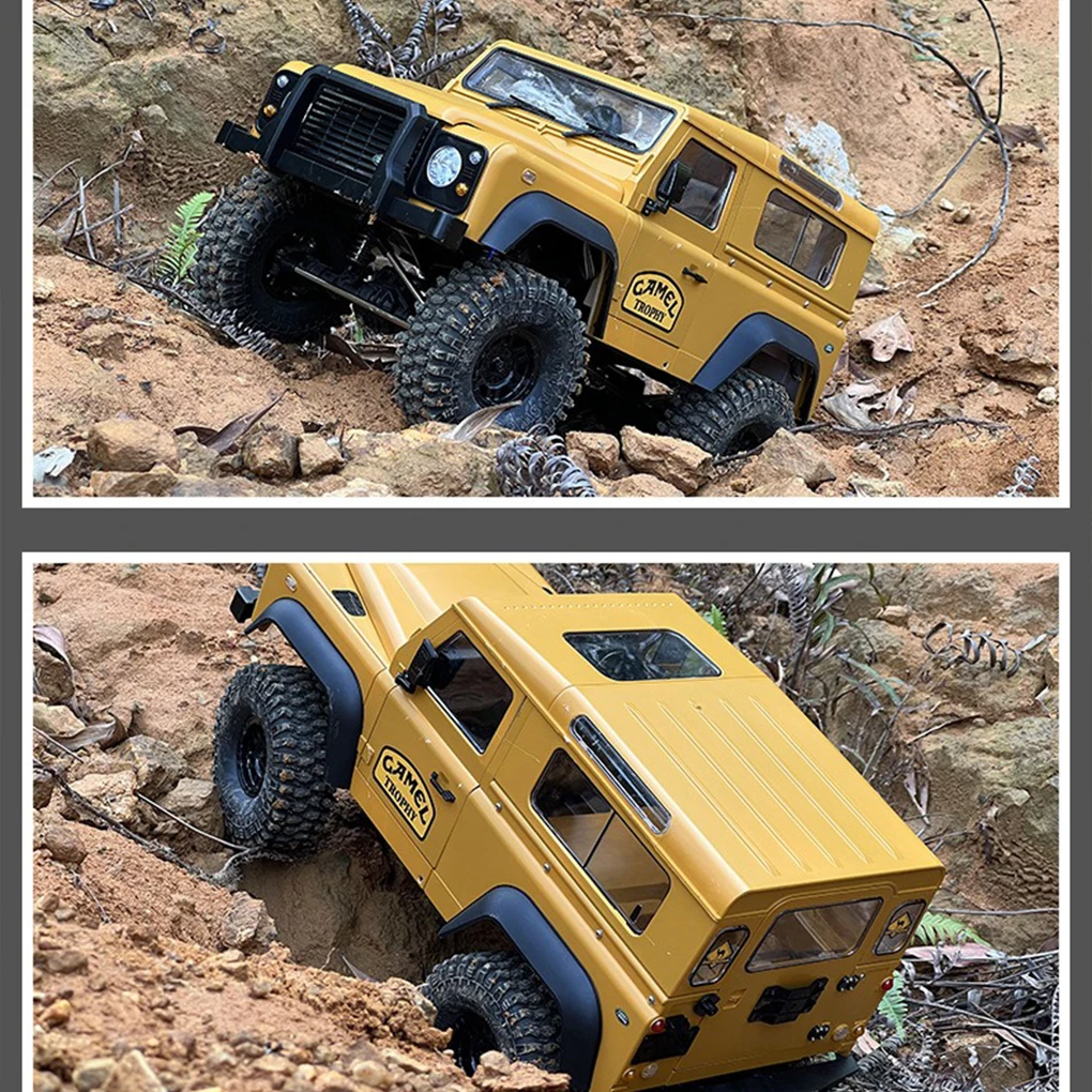 MN-999 1/10 coche teledirigido 2,4G 4WD vehículo de escalada de alta y baja velocidad RC Rock Crawler Defender camioneta con Control remoto juguete para niños