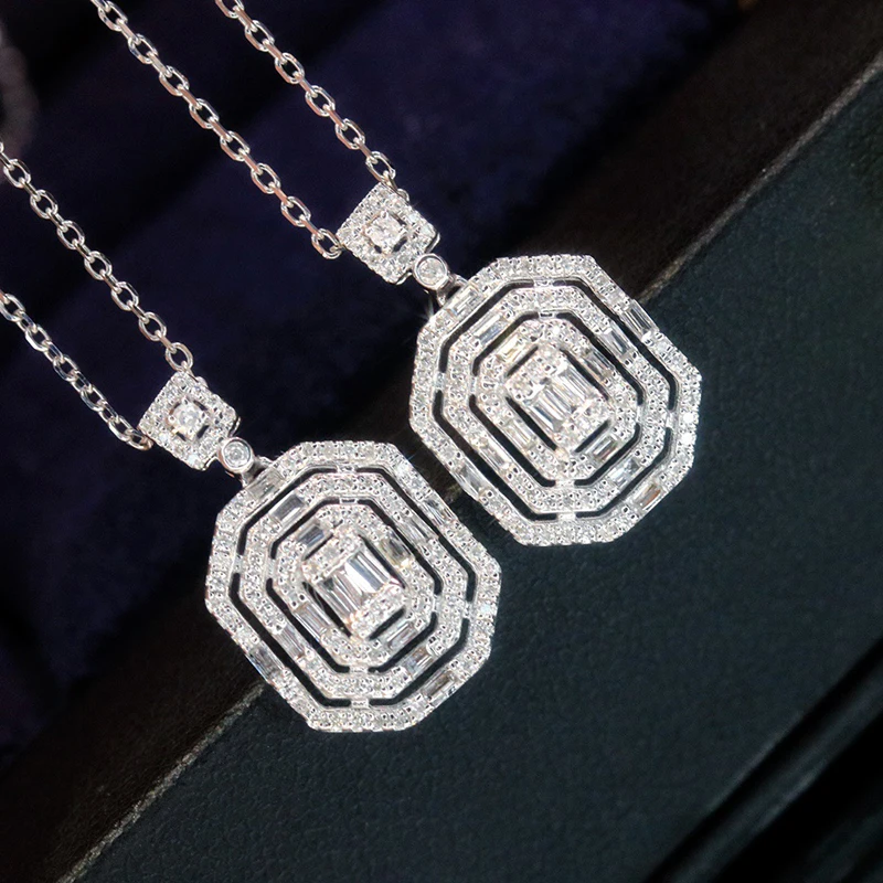 LUOWEND 100% 18K White Gold Ea - Diamond Stud Earrings recension och pris