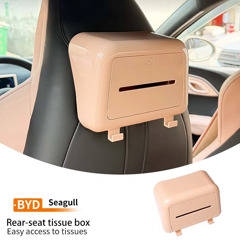 

Car Rear Tissue Box Seat Storage Box Organizer Case Scratch Wear resistant Interior Modification Accessories For Byd Seagull