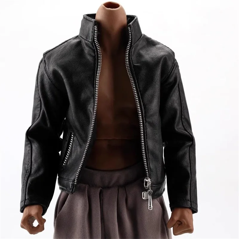 Hot Sale 1/6 Male Soldier Accessories Fashion Casual Jacket Leather Coat Model Toy Fit 12'' Action Figure Body In Stock