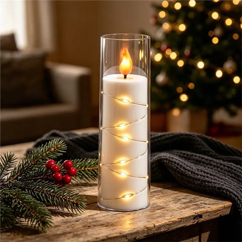 TFORU-Flameless LED Electron Candles String Lights Timer For Valentine's Day Romantic Dinner Wedding Engagement Anniversar