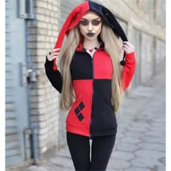 2024 Autumn new long sleephooded funny clown cosplay costume Halloween dance costume cos costume