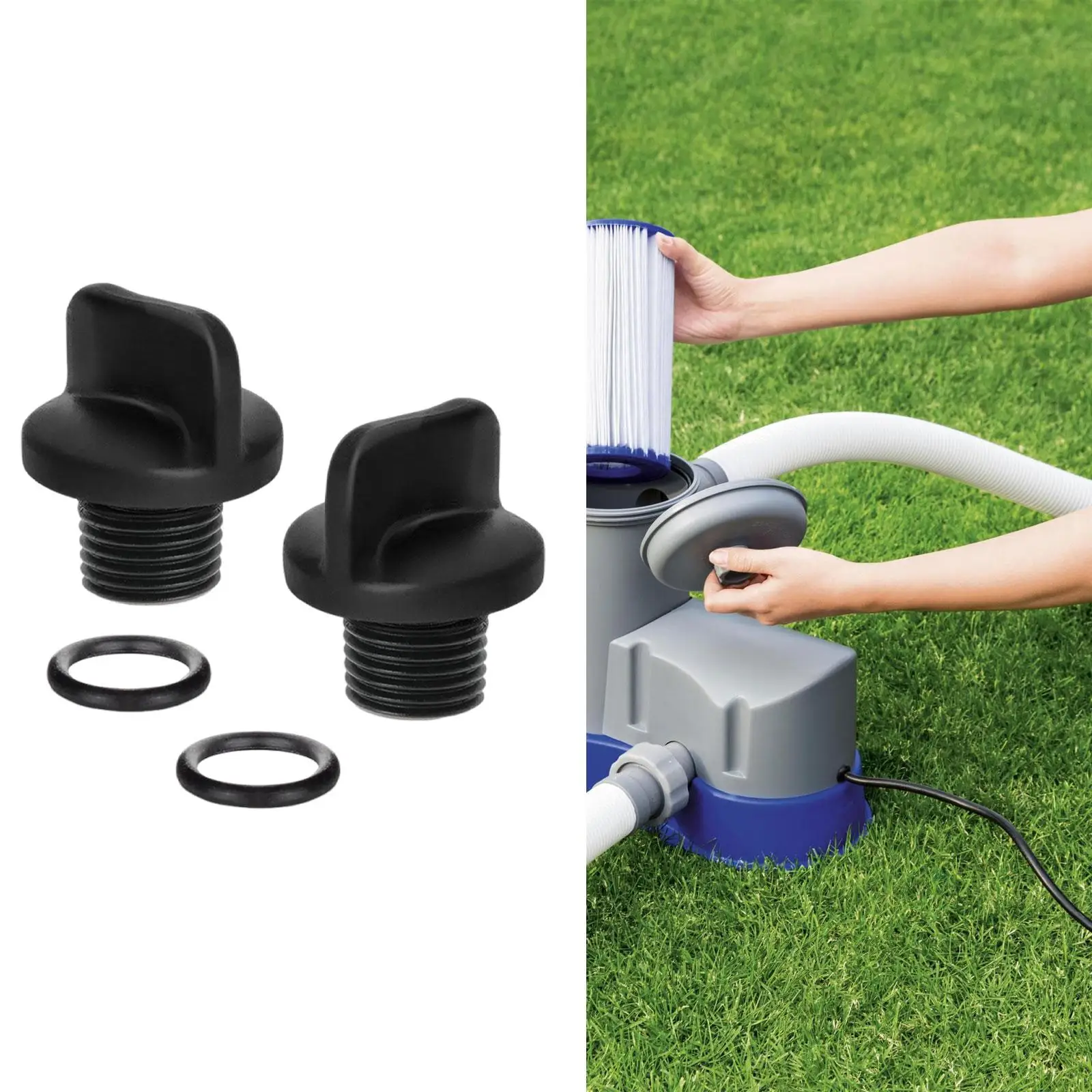 2x Pool Pump Drain Plugs R0446000 High Performance Easy to Install Portable Spare Parts Practical Premium Replacement Accessory
