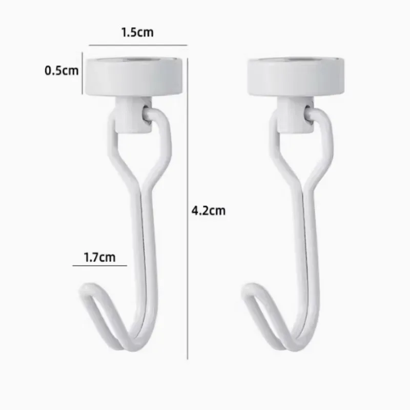 2/4/8Pcs Magnetic Hooks Heavy Duty Magnetic Swivel Hooks 360° Rotating No Drill Hangers for Refrigerator Grill Locker - view 6