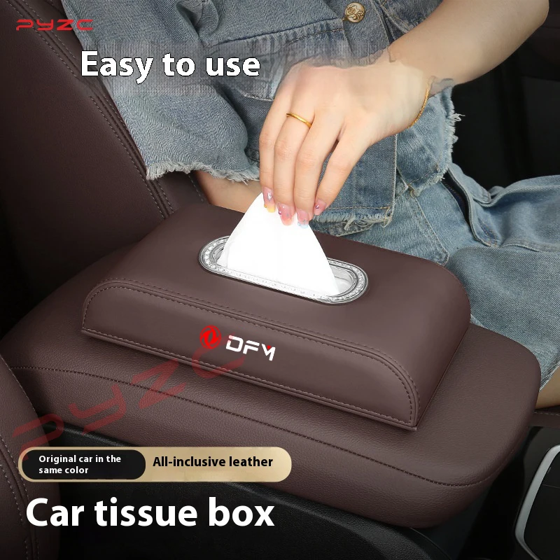 Car Leather Tissue Box for Dongfeng DFM AX7 H30 S30 DFSK SX5 SX6 AX4 P11 Auto Interior Accessories