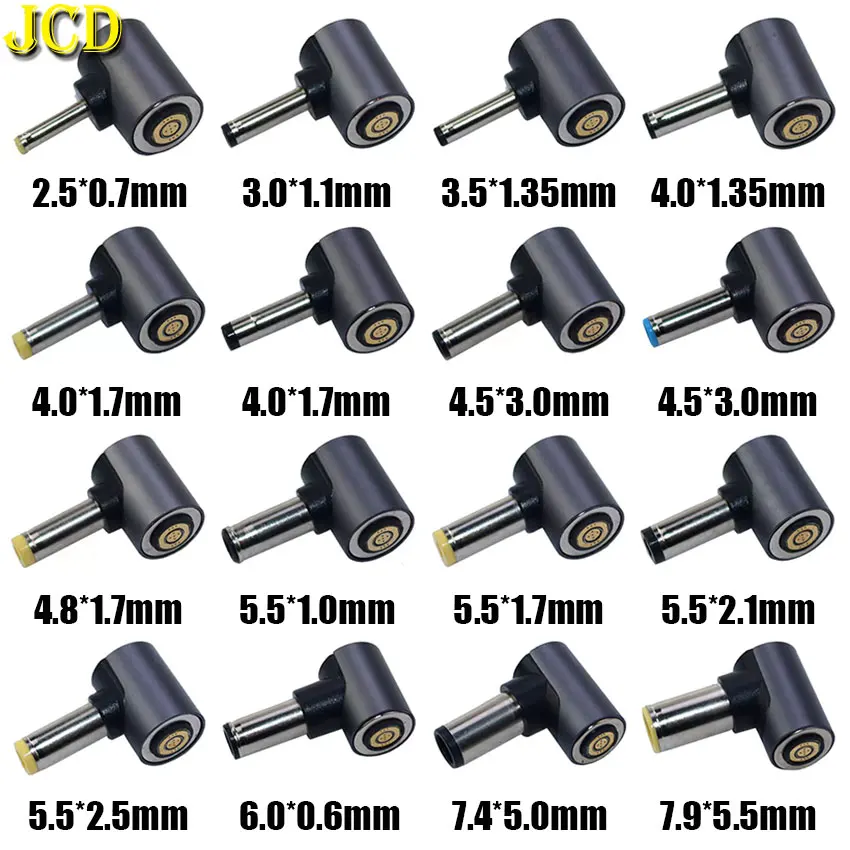 1pcs 8Pin 360° Rotation Magnetic Connector To DC Power Converter Laptop Magnetic Charging Adapter Plug For Lenovo Dell HP Asus