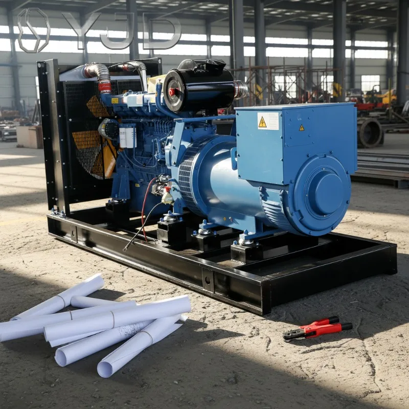 Open Frame Diesel Generator Set 100kVA 250kVA 1500RPM Three Phase for Industrial Factory Mining Construction Site