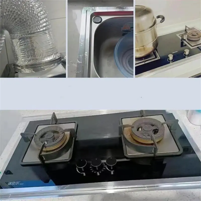 High Temperature Resistance Aluminum Foil Tape Kitchen Pipe Repair Tape Adhesive Sealing Foil Heat Insulation Leak Proof Tape