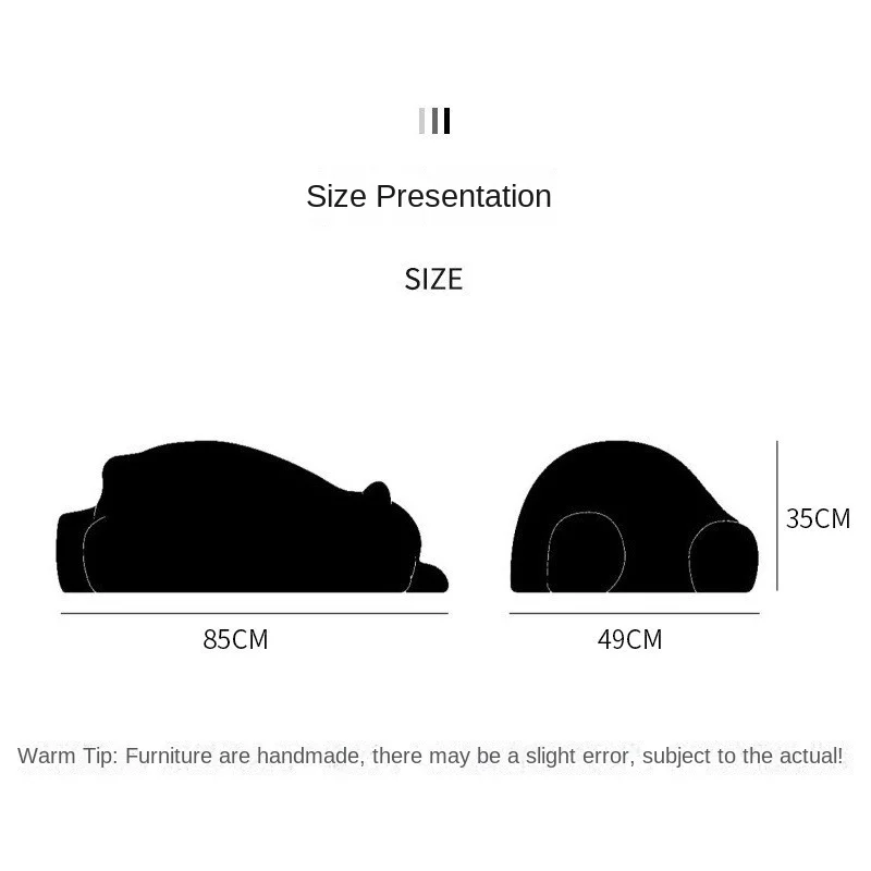 OLEVO 게으른 소파 패딩 곰 화이트 레저 소리 잠자는 곰, 작은 소파 동물, 창의적인 어린이 북극곰 소파 의자, 뉴스