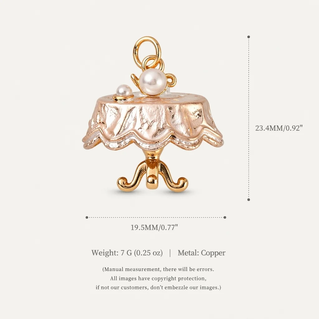 Einfacher und vielseitiger, süßer, pinker Schminktisch für den täglichen Gebrauch, Prinzessinnen-DIY-Anhänger-Charms für Schmuck. – Detail 5