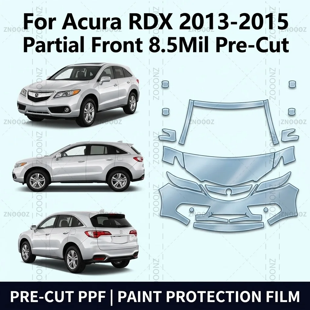 For Acura RDX 2013-2015 Partial Front 8.5Mil Pre-Cut PPF Paint Protection Film Kit TPU Self Healing Anti Scratch Resistant