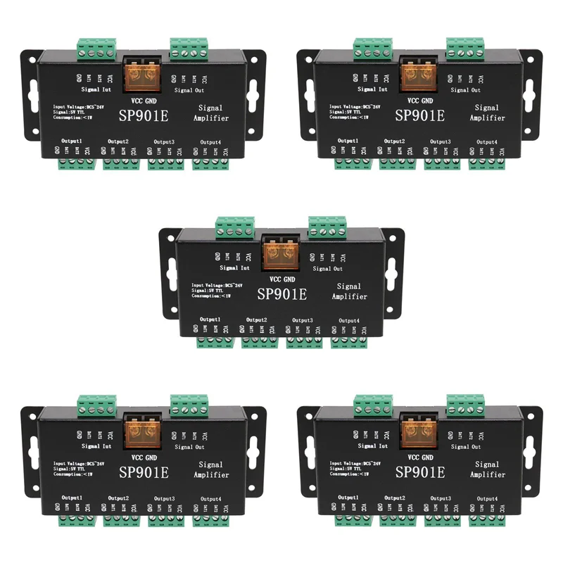 ABPQ-5X SP901E светодиодный пиксель WS2812B WS2811 повторитель усилителя сигнала SPI для WS2813 SK6812 WS2815 WS2801 SK9822 и т. д. Все RGB