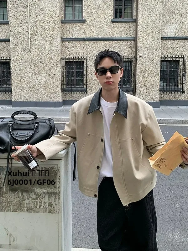 

Мужская бейсбольная куртка Barnett Sle Color Block: весенне-осенняя, в американском стиле, свободного кроя, рабочая одежда, молодежный тренд