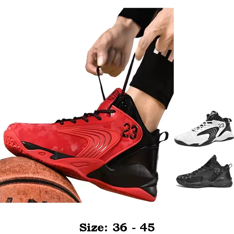 

Высококачественная повседневная спортивная обувь для мужчин новинка 2025 года размеры 36 44 45 удобные баскетбольные кроссовки для бега на открытом воздухе цвет черный красный