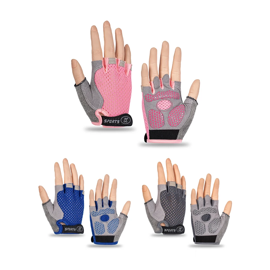 Children's gloves, anti-slip and wear-resistant balance bike, horizontal bar cycling, bicycle riding, half finger shock absorpti