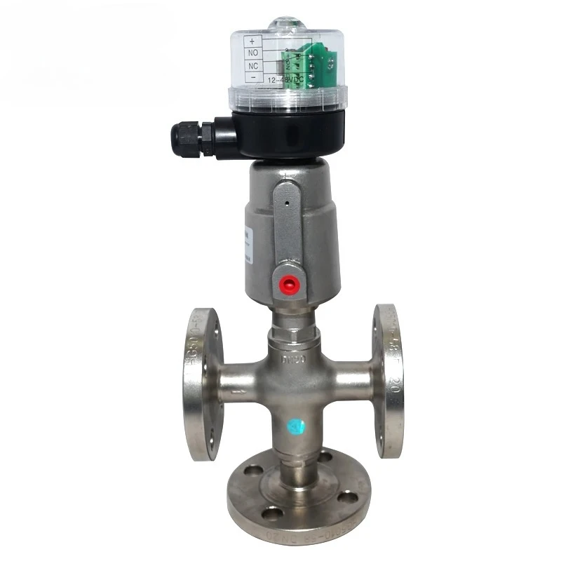 Valves YF3 YS3 YK3 Stainless Steel 3/2 Way SS304 SS316 SS316L Pneumatic Angle Seated Valve