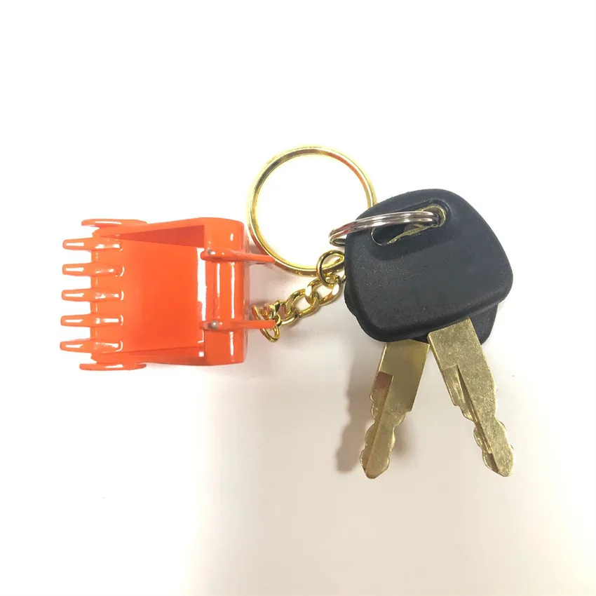 

2PCS New Type H800 Key with Bucket Key Chain for Hitachi Excavator Heavy Equipment Keychain