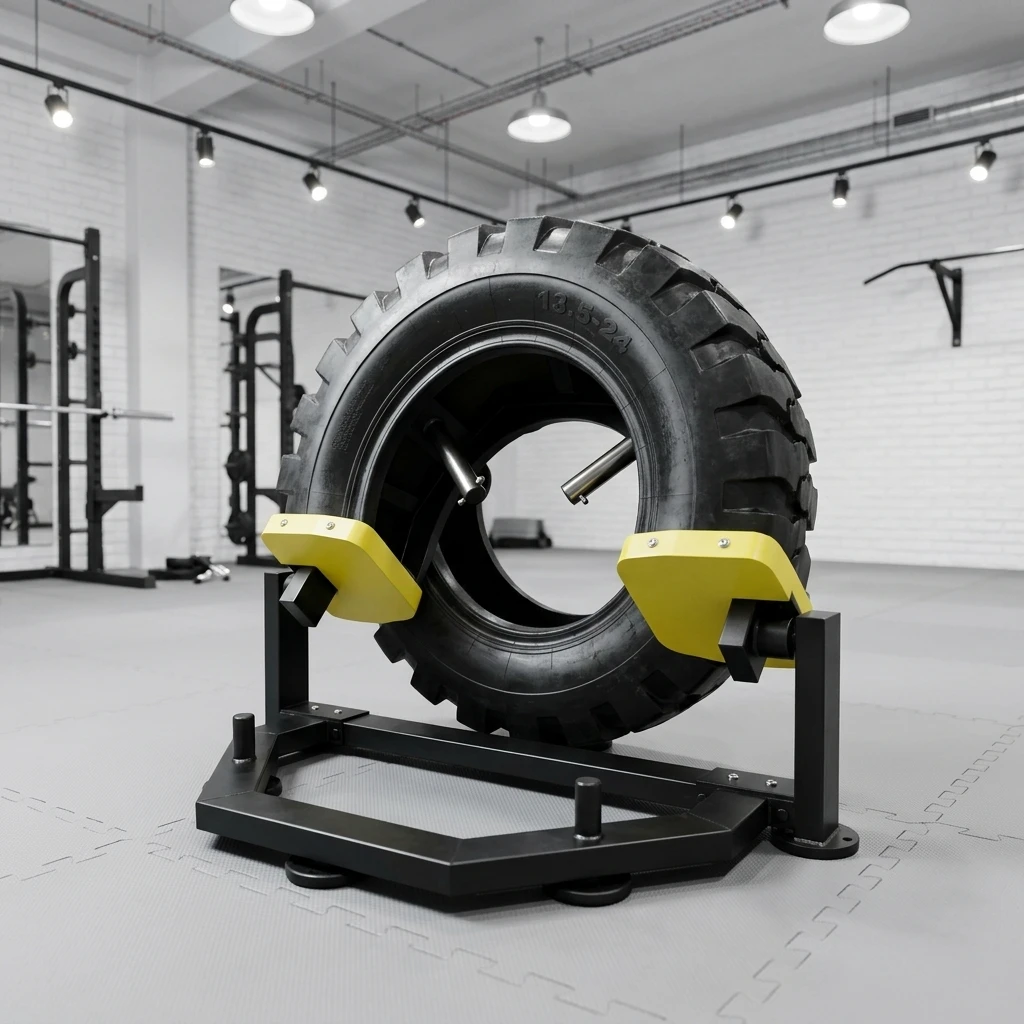 Commercial Tire Flip Machine with Optional Battle Rope Anchors for Multi-Use Gym