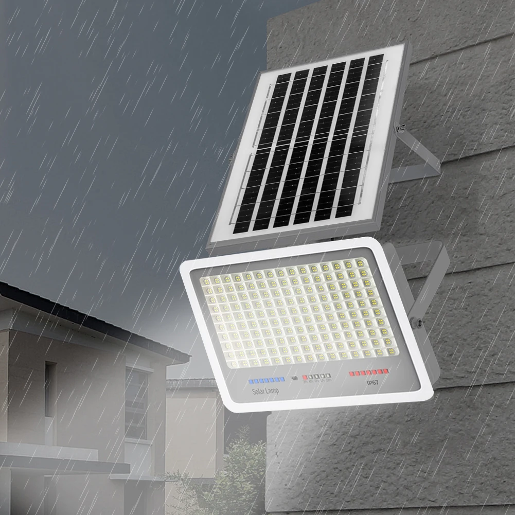 تعمل بالطاقة الشمسية LED كشاف ضوء IP67 مقاوم للماء أضواء أمنية خارجية متعددة أوضاع أضواء خارجية توقيت لحديقة فناء #4
