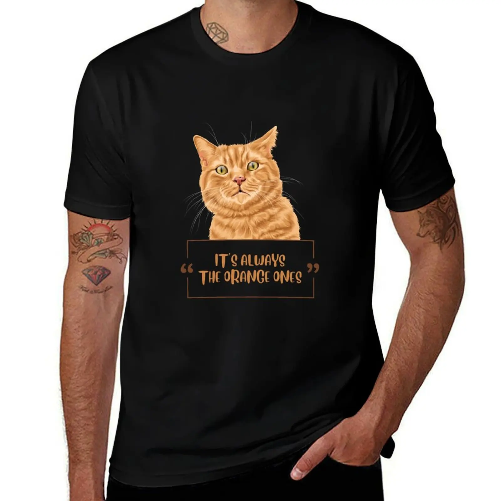 It's Always The Orange Ones (ginger cat) T-Shirt blue lock Louboutins black t shirts for men