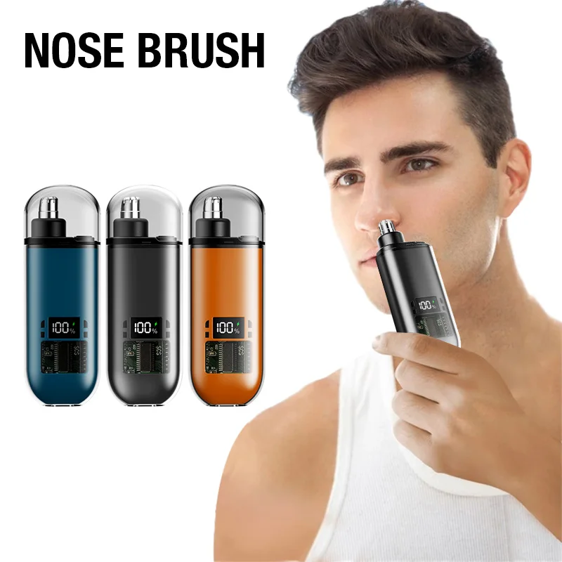 Mini Electric Nose Hair Clipper Rechargeable Multi-kinetic Shaving 2-in-1Unisex Fully Automatic Washable Shaving Nose Trimmer