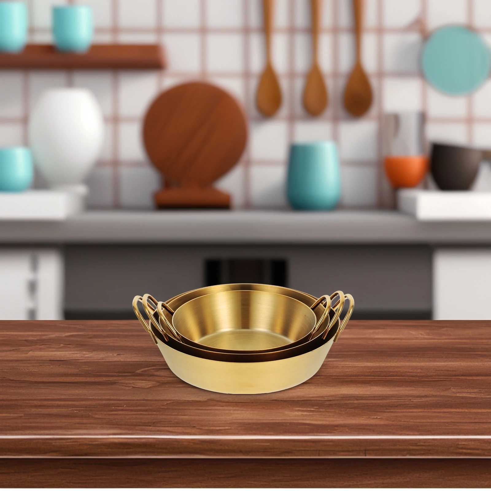 

3pcs Stainless Steel Mixing Bowls 10Oz Salad Sauce Fruit Snack Serving Bowl For Kitchen Prep Cook Ramen Noodle Soup Storage