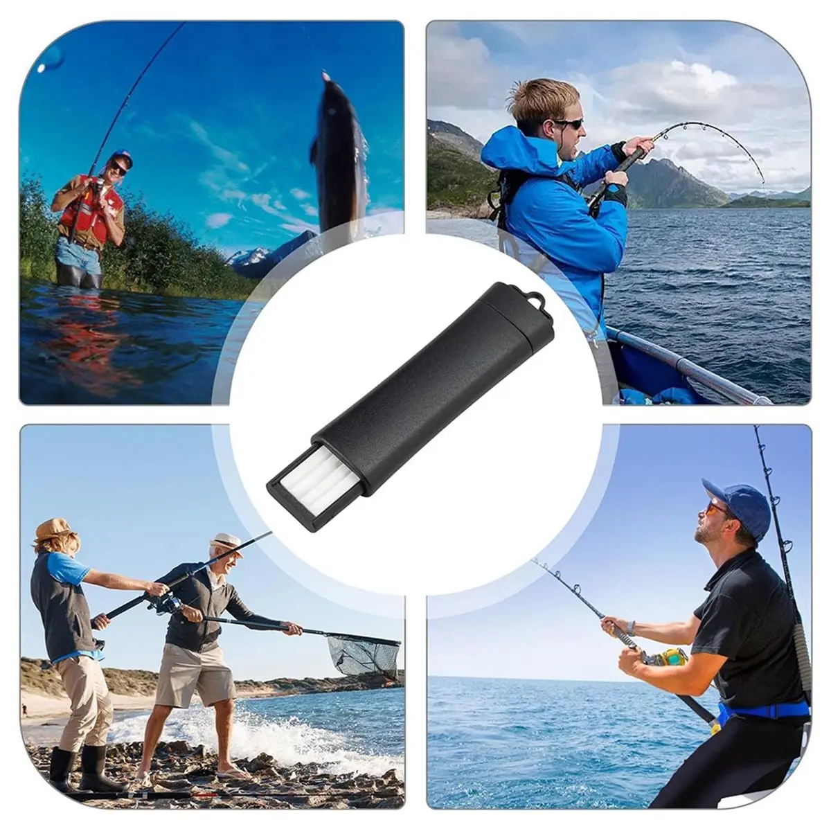 Afiador de anzol de pesca - Ferramenta de cerâmica compacta para maior eficiência do gancho, cabe facilmente na caixa de equipamento