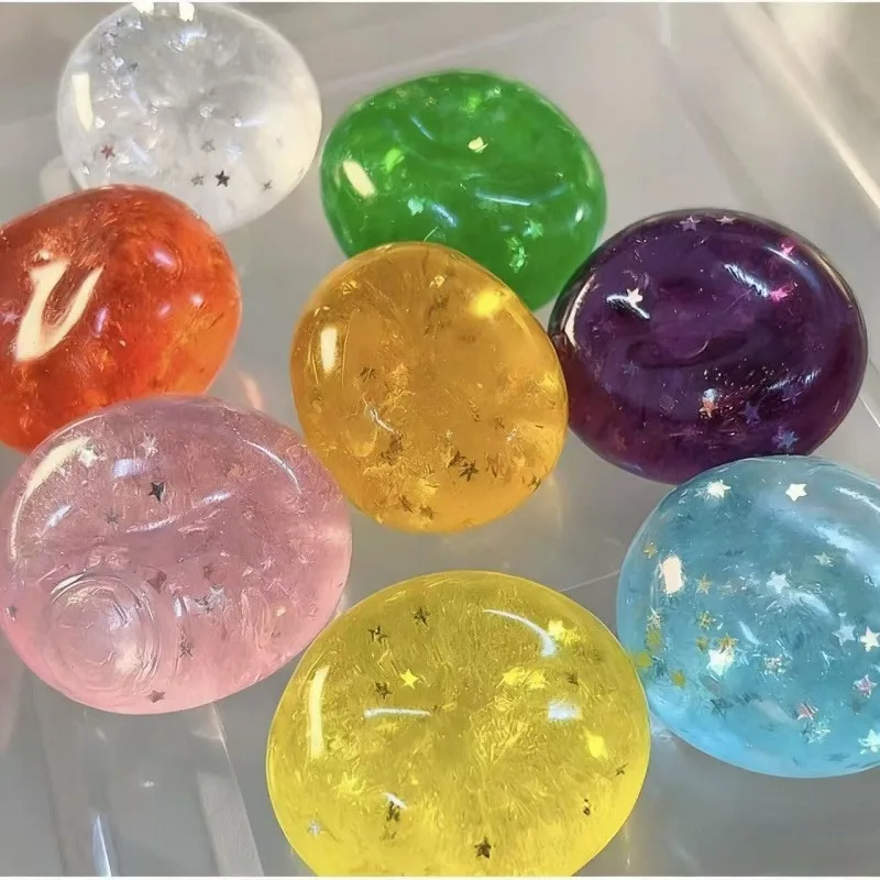 타바 컬러풀 스퀴시 스타 스트레스 볼 감각 장난감 느린 상승 불안 완화용 스퀴즈 릴렉스 선물 성인 및 어린이용