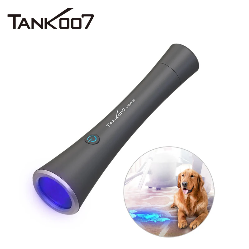 TANK007 UV6100 Ultraviolet Flashlight Rechargeable 18650 Lithium Battery Blacklight 365nm UV Torch for Pet Stain Detection