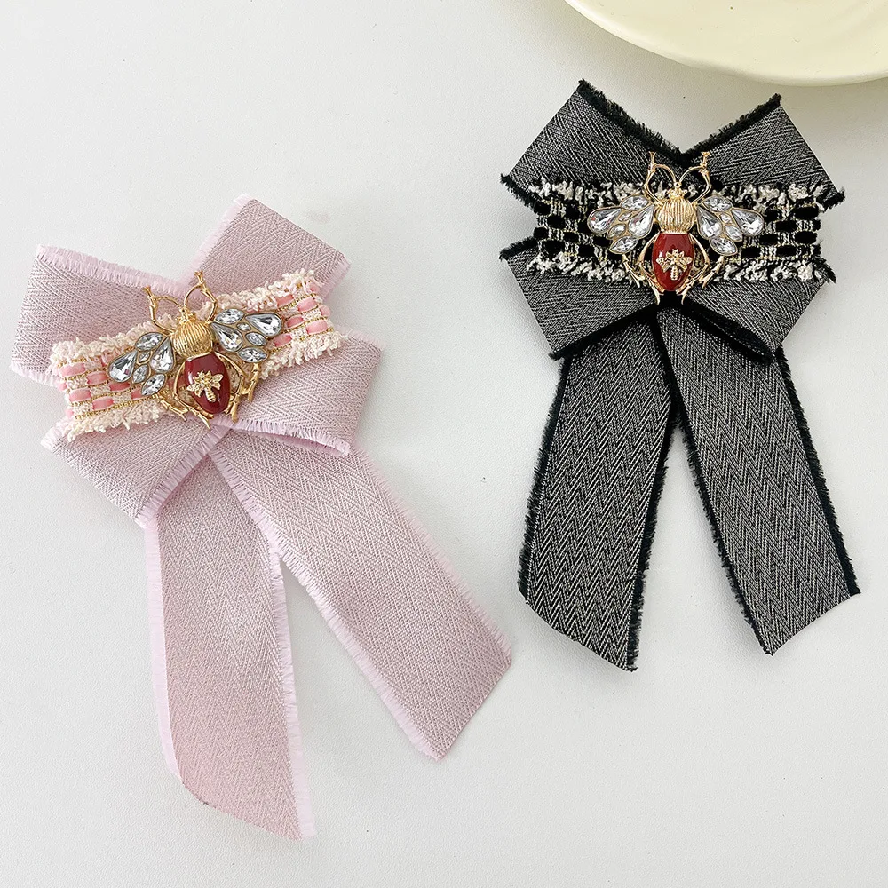 دبابيس Bowknot مع تصميم النحل، دبابيس الياقة #2