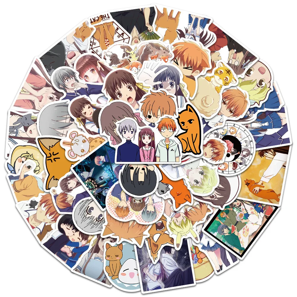 10/30/50/100PCS Anime Fruits Basket Sticker Cartoon Cute Graffiti Decoration Skateboard Laptop Guitar Waterproof Decal Toy