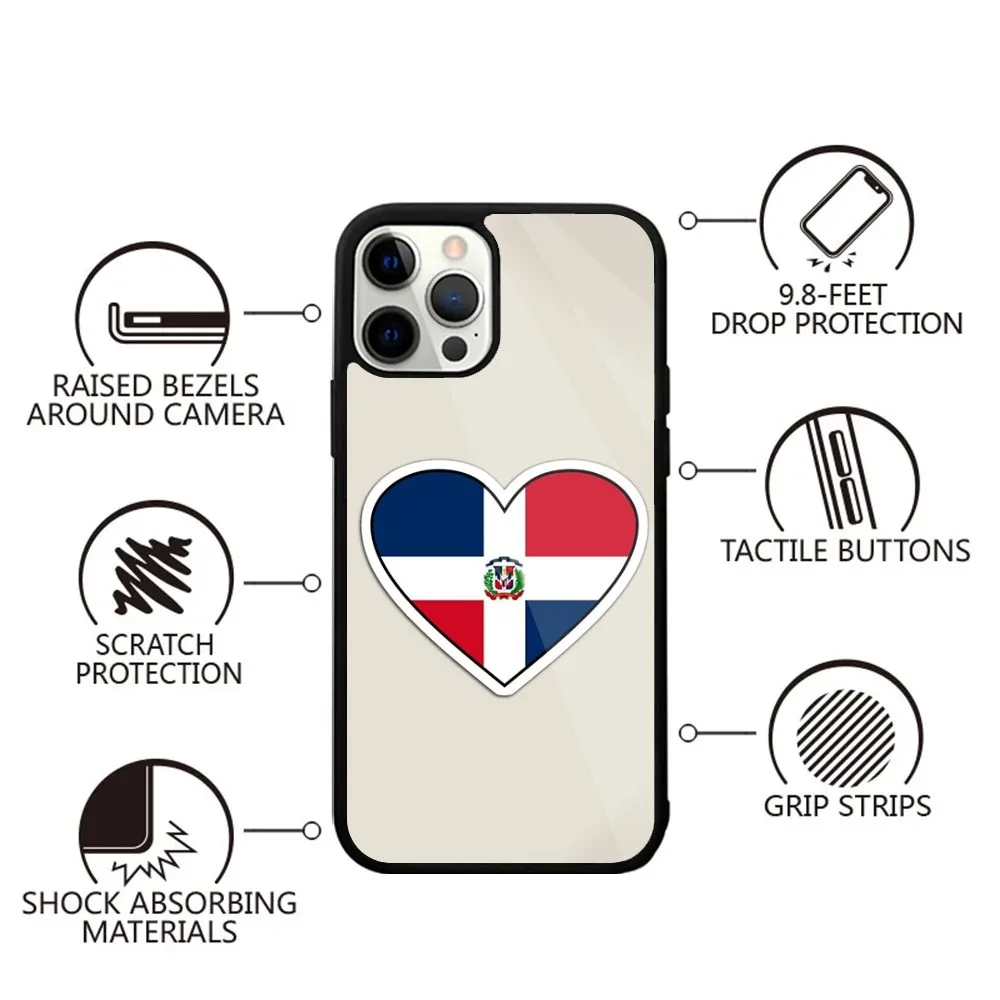 Dominican Republic Flag  Phone Case Strong Magnetic For IPhone 15,14,13,Pro,Max,Plus,11,12,Mini For Magsafe Wireless Charging