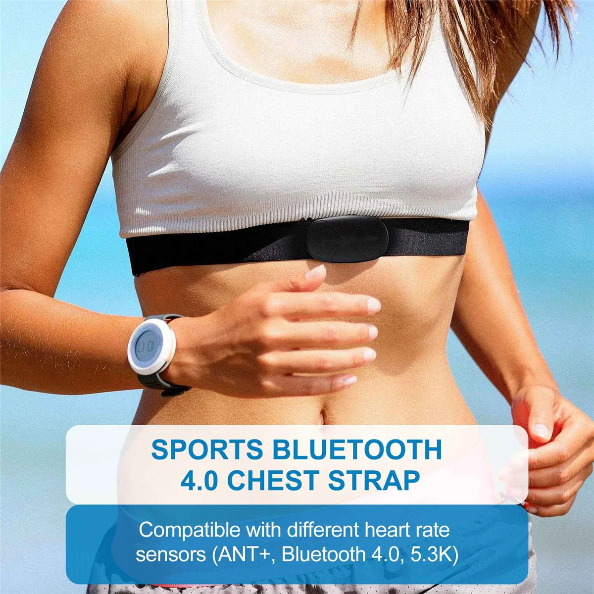 AT16 10Pcs Heart Rate Chest Strap Adjustable Elastic Strap for Sports Wireless Heart Rate Monitor