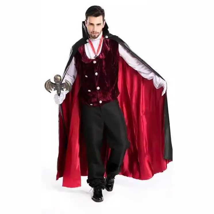 

Adult Halloween Costume Cosplay Outfit Performance Suit Masquerade Horror Show Men's Style Makeup Dance Party