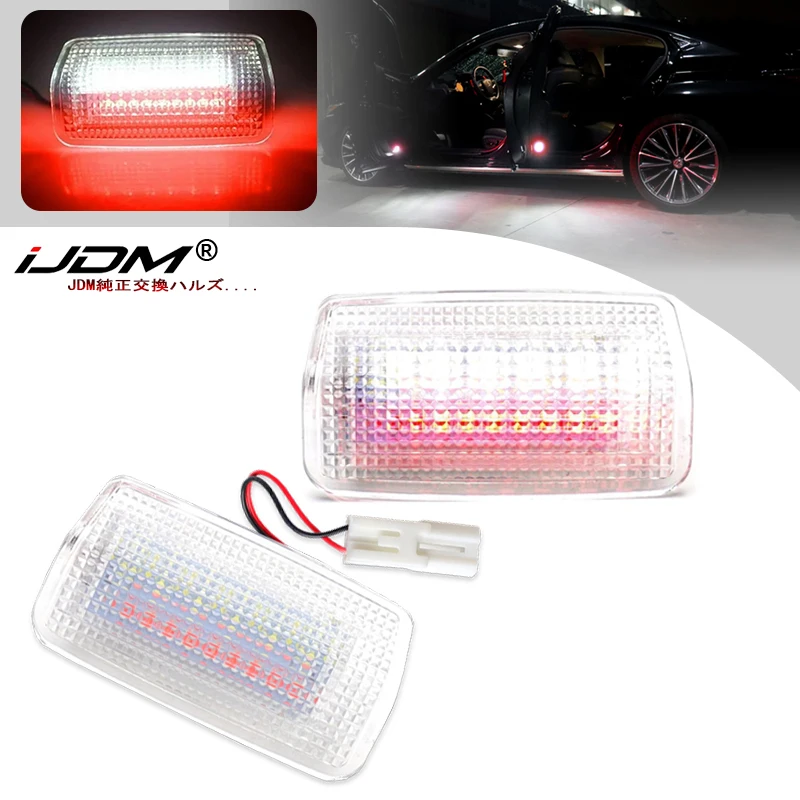 

Белая/красная светодиодная панель-индикатор для боковых дверей Toyota 4Runner, Avalan, Camry, Prius, Tundra, а также для Lexus ES, GS, GX, IS, RC, LX