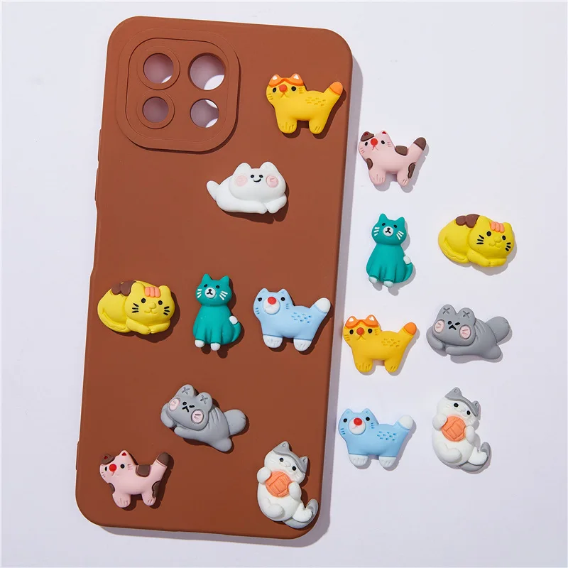 Kawaii Hedgehog Cat Animal Series Embellishments DIY Jewelry Making Scrapbooking Tools Accessories Cabochons Craft Supplies