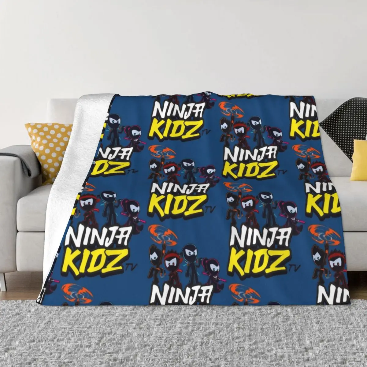 

Ninja Kidz, Cartoon Ninjaz Throw Blanket Thermal Blankets For Travel Multi-Purpose Sofa Blankets