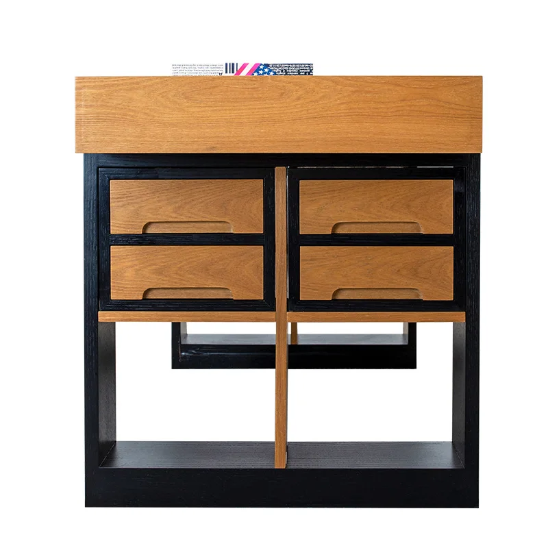 LX minimalist solid wood large desk light luxury modern double study boss office computer desk