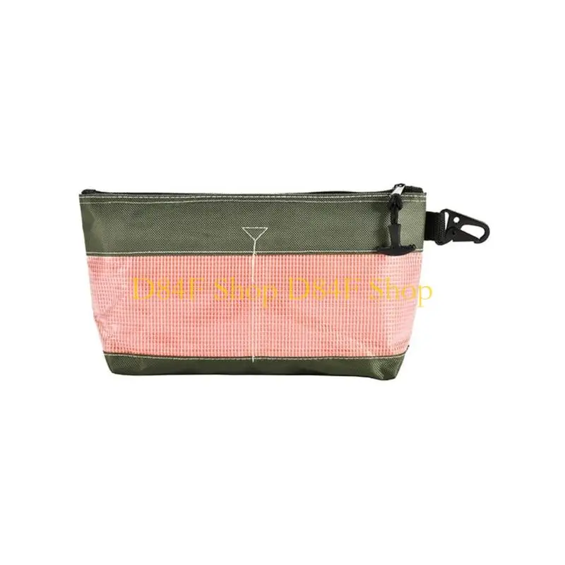D84F Portable Antistatic Clear PVC Tool Bag Water Resistant Oxford Cloth Lightweight Design Metal Hook For Contractors