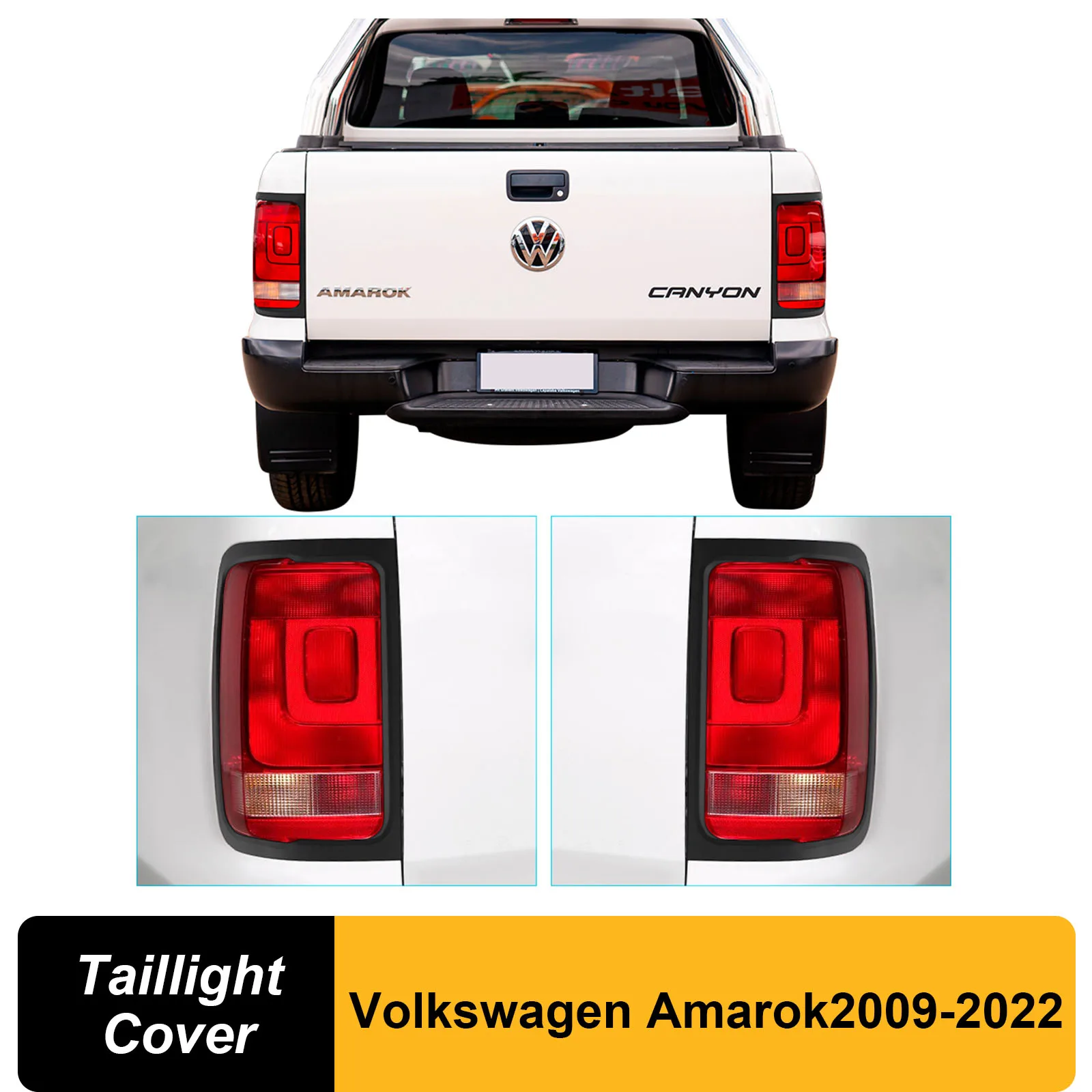 

Taillight Cover For VW Volkswagen AMAROK 2009-2022 Models Lampshade Tail Lights Surrounds Trim Guard 4X4 Car Styling 2PCS/SET