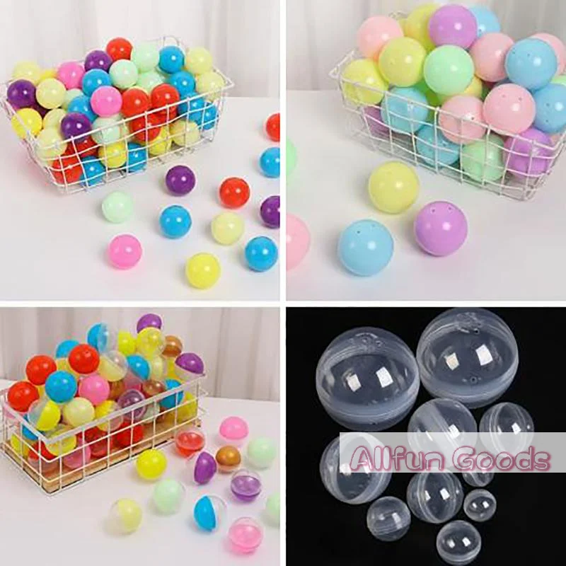 [TG835]50Pcs 28-55MM Tiny Empty Plastic Balls Capsule Toys Surprise Ball Container Prop Paintball DIY Making Things Models