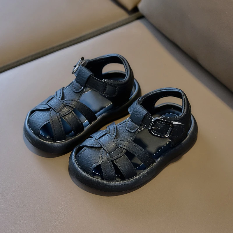 Kids Fashion Sandals Korean Style Versatile Boys Girls Casual Sandals Soft Bottom Non-slip 2026 Summer New Children Beach Shoes