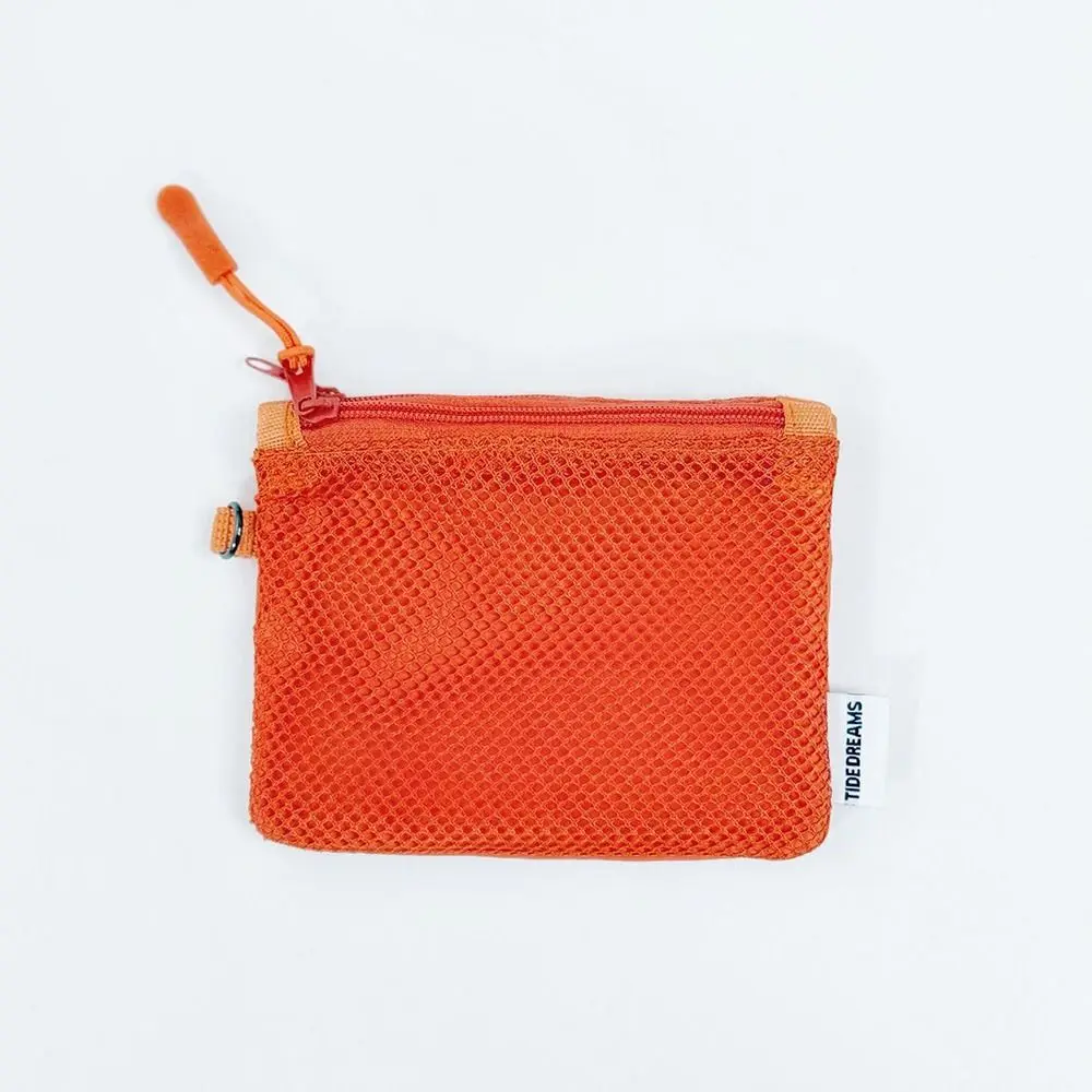 Double Zipper Mesh Storage Bag Large Capacity Double-layer Mini Makeup Pouch Square Visible Portable Coin Purse Cosmetic