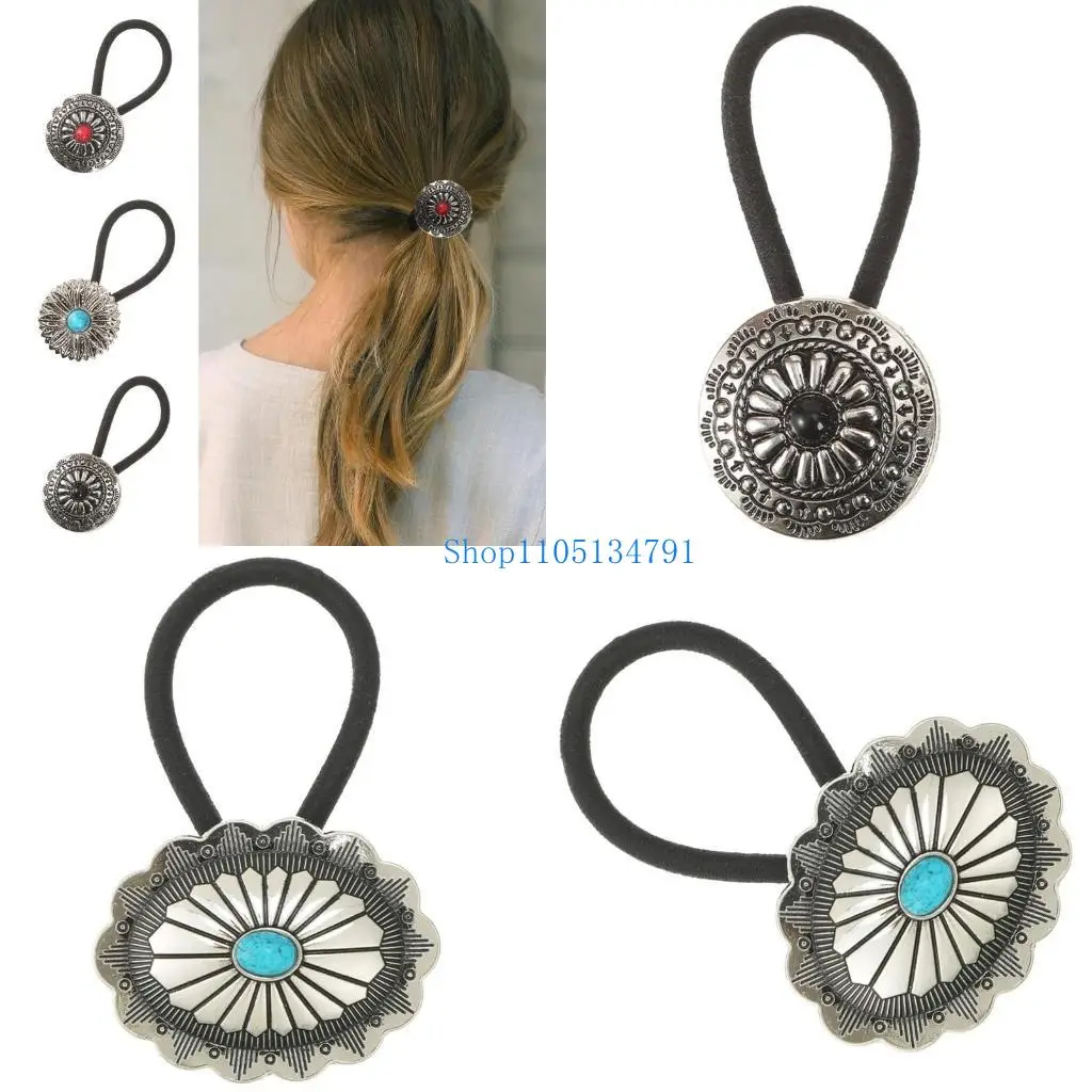 

98km Ethnic Versatile Simple Hair Tie Elastic Hair Tie Skinny Hair Rings Hair Tie Scrunchies Ponytail Holder