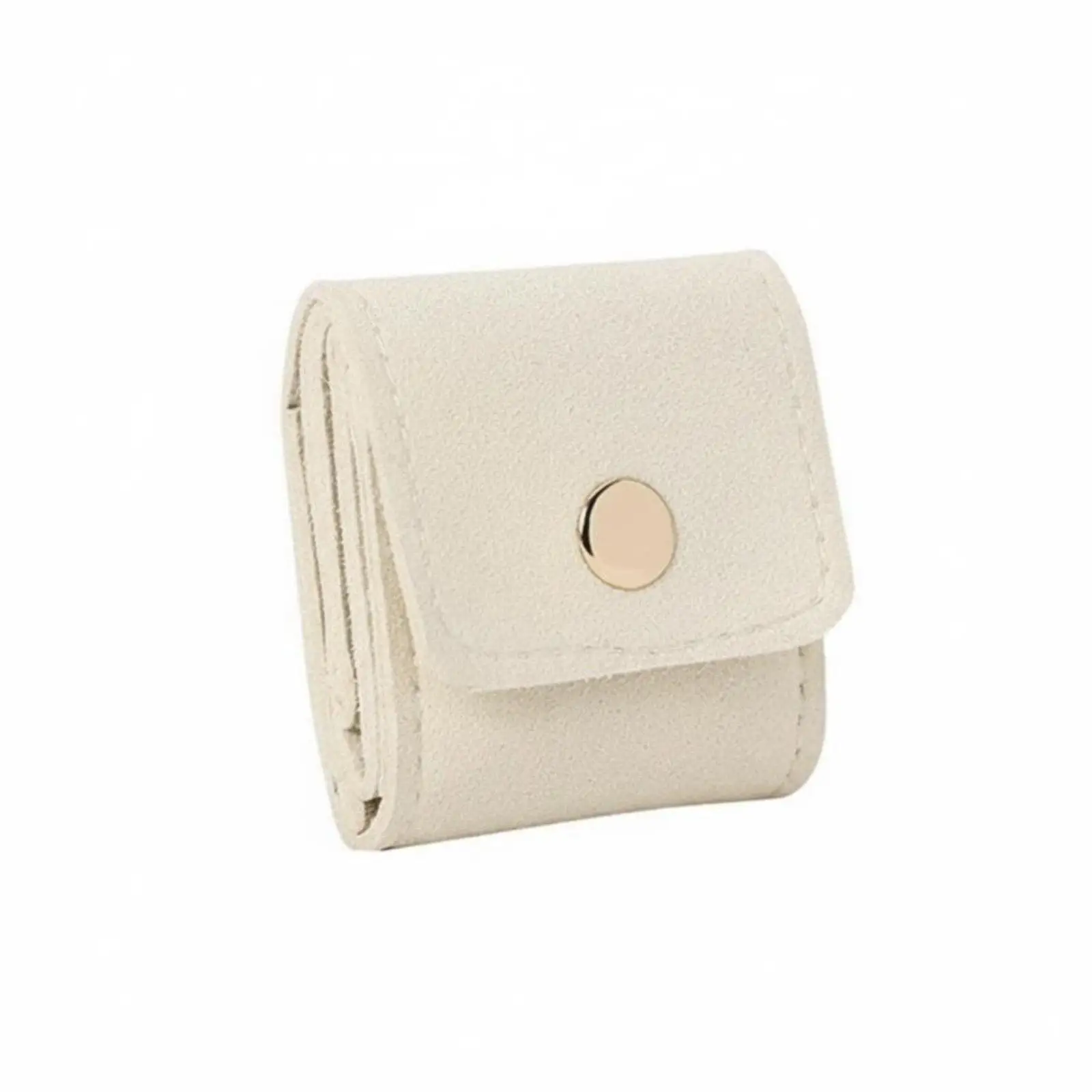 Microfiber Leather Jewelry Pouch Travel Jewelry Organizer Box with Earring Post Holder Necklace Pocket Storage Case for Trips